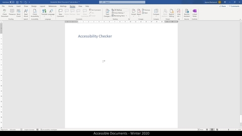 Thumbnail for entry 07 Accessible Word Documents - Check Accessibility