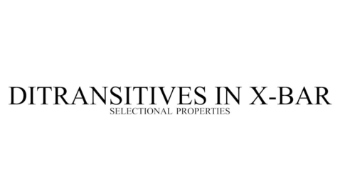 Thumbnail for Ditransitives in X-Bar