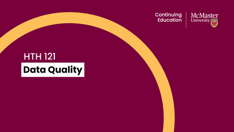 Thumbnail for Data Quality