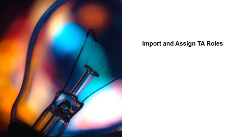 Thumbnail for Add TAs to your Avenue to Learn Course and Assign TA Roles