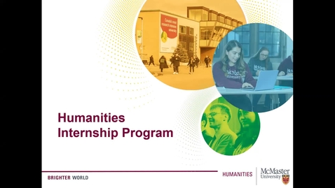 Thumbnail for entry Humanities Internship Program Overview