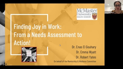 Thumbnail for entry Finding Joy in Work: From a Needs Assessment to Action! | March 25, 2021