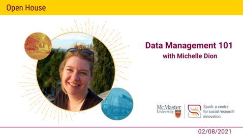Thumbnail for entry Data Management 101 with Dr. Michelle Dion