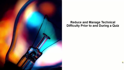 Thumbnail for Reduce and Manage Technical Difficulty