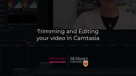 Thumbnail for Trimming and Editing your video in Camtasia