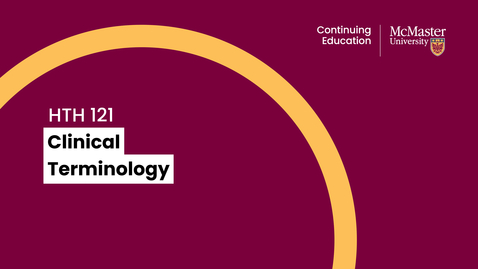 Thumbnail for entry Clinical Terminology