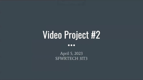 Thumbnail for entry SFWRTECH Video Project #2 - Group 8