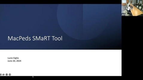 Thumbnail for MacPeds SMaRT Tool: Evaluation of an Innovative Educational Electronic Resident Research Tool: A project partially funded by the Pediatrics Endowment Fund | Dr. Lucy Giglia | June 20, 2024