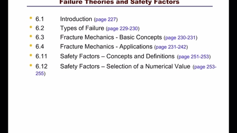 Thumbnail for entry Ch06 - Failure Theory