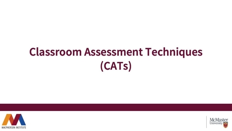 Thumbnail for Classroom Assessment Techniques