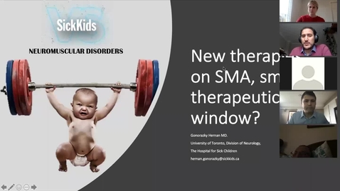 Thumbnail for New Therapies on SMA, Small Therapeutic Window, Dr. Hernan Gonorazky, April 30 2021