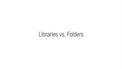 Thumbnail for entry 4.4 - Libraries vs. Folders