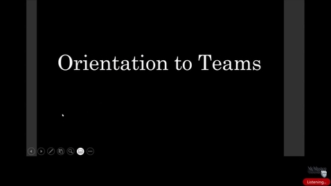 Thumbnail for Orientation to MS Teams