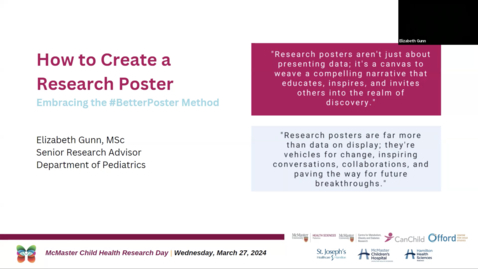 Thumbnail for entry How to Create a Research Poster | Elizabeth Gunn | February 15, 2024