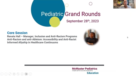 Thumbnail for entry Bridging the Gap: Anti-Racism and Anti-Ableism: Accessibility and Anti-Racist Informed Allyship in Healthcare Continuums | Renata Hall | September 28, 2023