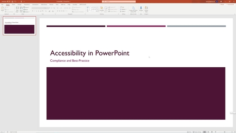 Thumbnail for entry 02 Themes and Slide Master - Accessible PowerPoint.mp4