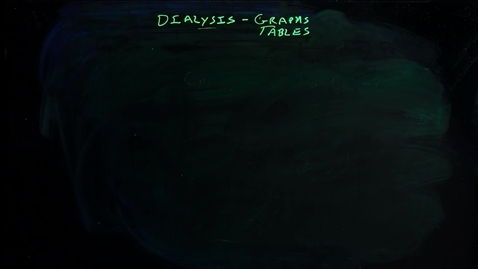 Thumbnail for entry Dialysis: Graph and Table of Appendix 