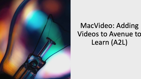 Thumbnail for Adding MacVideo Videos to Avenue to Learn