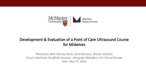 Thumbnail for entry Development and Evaluation of Point of Care Ultrasound Course for Midwives - MSH Rounds (msh-amu-rounds---pocus-5may2020-edited)