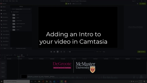 Thumbnail for Adding an Intro in Camtasia