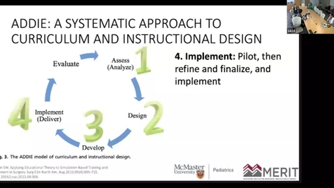 Thumbnail for entry ADDIE Model of Curriculum and Instructional Design: Considerations for Medical Education Research - Dr. Elif Bilgic | “Do Active Learning Methods Work in Residency? The Problem With Expectations for Advanced Preparation” - Dr. Dave Callen | May 18, 2023
