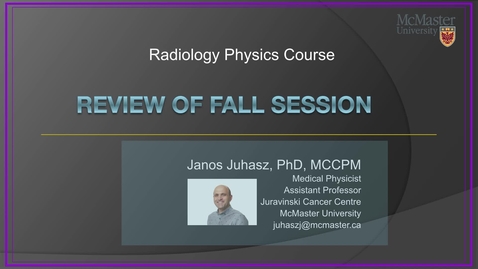 Thumbnail for entry Review of Fall Session