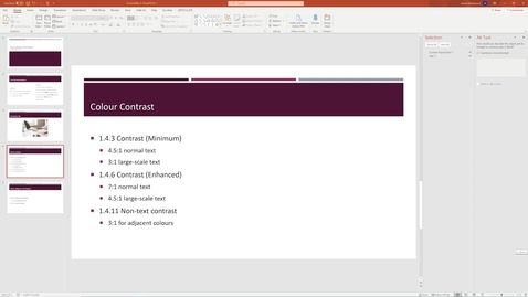 Thumbnail for 06 Colour Contrast - Accessible PowerPoint.mp4
