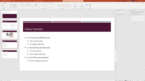 Thumbnail for entry 06 Colour Contrast - Accessible PowerPoint.mp4