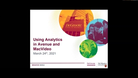 Thumbnail for Using Analytics in MacVideo and Avenue