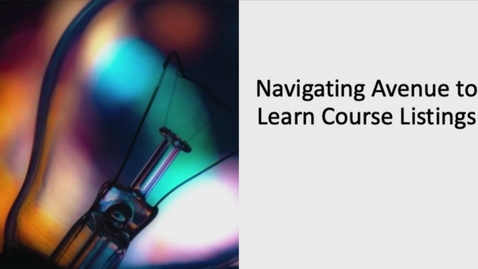 Thumbnail for Navigating Avenue Course Listings