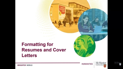 Thumbnail for Formatting for Resumes and Cover Letters