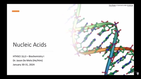 Thumbnail for entry HTHSCI 1LL3 - W2024 - 4A - Nucleic Acids