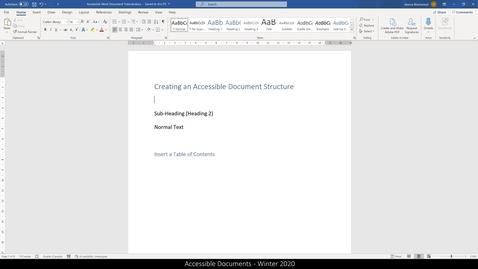 Thumbnail for 01 Accessible Word Documents - Document Info and Structure.mp4