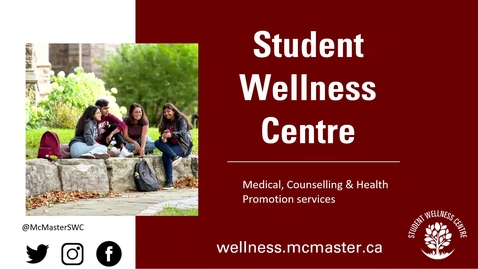 Thumbnail for entry Student Wellness Centre Presentation - Graduate Wellness