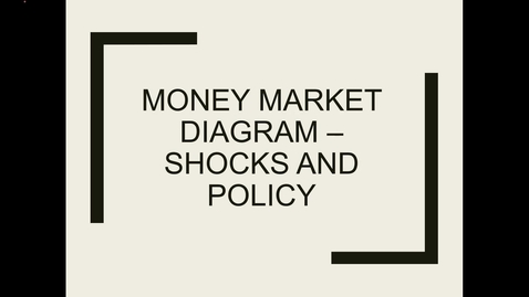 Thumbnail for entry money market diagram shocks and policy