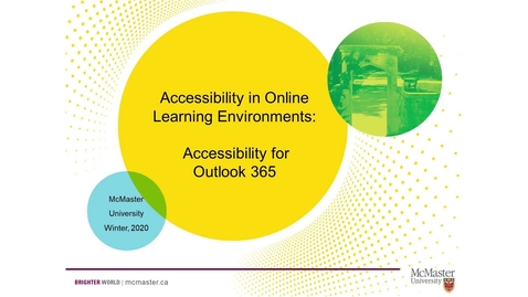 Thumbnail for 01 - Accessible Outlook - Intro and Hyperlinks.mp4