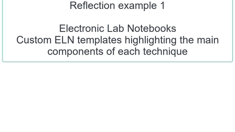 Thumbnail for entry BBS Module 2 instructor tips (reflection - lab worksheets and ELNs)