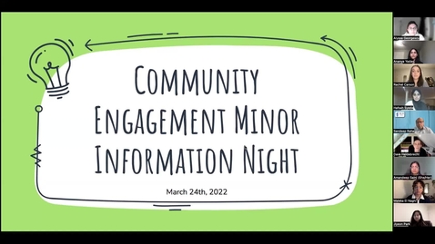 Thumbnail for entry Community Engagement Minor Information Video