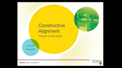 Thumbnail for EDUCATN 650 - Constructive Alignment