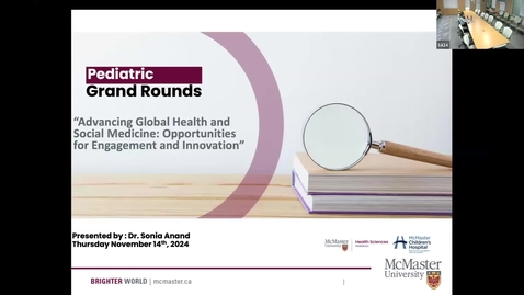 Thumbnail for Advancing Global Health and Social Medicine: Opportunities for Engagement and Innovation | Dr. Sonia Anand | November 14, 2024