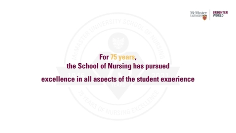 Thumbnail for entry McMaster University School of Nursing - 75th Anniversary