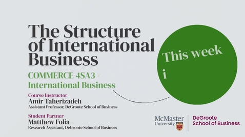 Thumbnail for The Structure of International Business