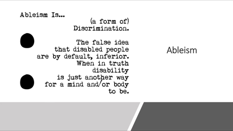 Thumbnail for What is Ableism?