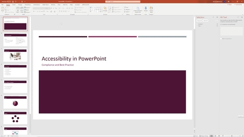 Thumbnail for entry 09 Export to Microsoft Word - Accessible PowerPoint.mp4