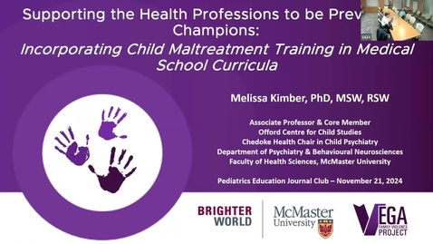 Thumbnail for Critical Appraisal of a Research Article Related to Maltreatment in Medical Education | Dr. Melissa Kimber | November 21, 2024