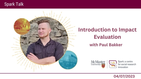 Thumbnail for entry Introduction to Impact Evaluation with Paul Bakker