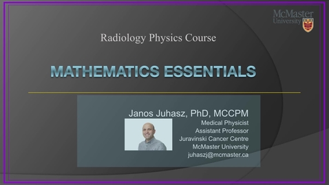 Thumbnail for entry Mathematics essentials