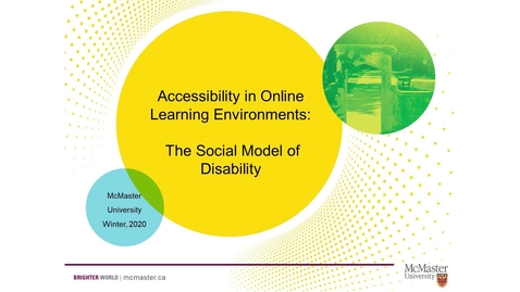 Thumbnail for entry 02 Social Model of Disability