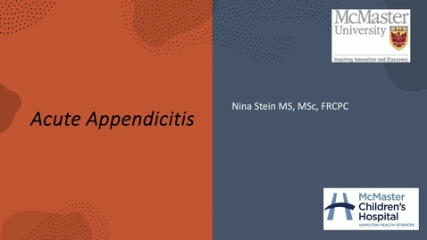Thumbnail for entry Acute Appendicitis