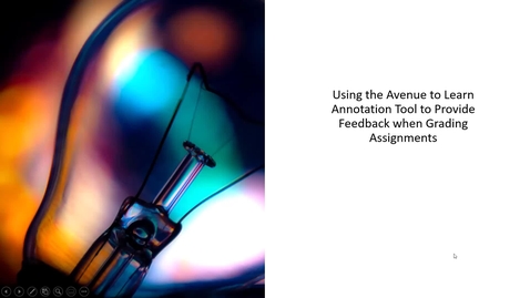 Thumbnail for entry Using the Avenue to Learn Annotation Tool to Provide Feedback when Grading Assignments 